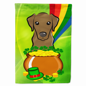 Labrador Retriever - Chocolate - St. Patrick's Day House Flag