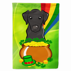 Labrador Retriever - Black - St. Patrick's Day House Flag