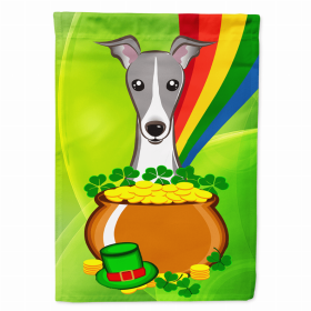 Italian Greyhound St. Patrick's Day House Flag