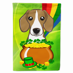 Beagle St. Patrick's Day House Flag