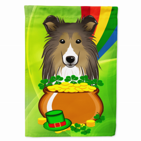 Sheltie St. Patrick's Day House Flag