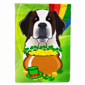 Saint Bernard St. Patrick's Day House Flag