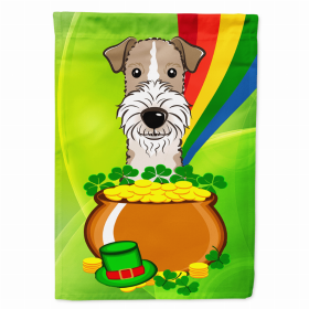 Wire Fox Terrier St. Patrick's Day House Flag