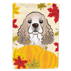 Cocker Spaniel Thanksgiving Day House Flag