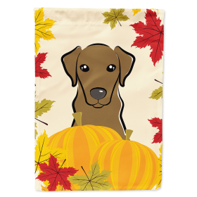 Labrador Retriever - Chocolate - Thanksgiving Day House Flag