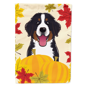 Bernese Mountain Dog Thanksgiving Day House Flag