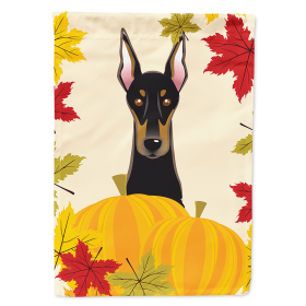 Doberman Thanksgiving Day House Flag