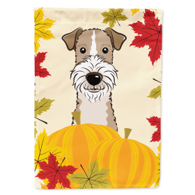 Wire Fox Terrier Thanksgiving Day House Flag