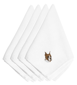 Boxer Embroidered Napkins Set of 4