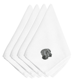 Weimaraner Embroidered Napkins Set of 4