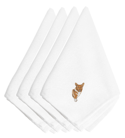 Corgi Embroidered Napkins Set of 4