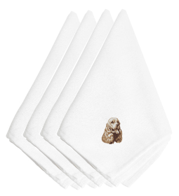 Cocker Spaniel Embroidered Napkins Set of 4