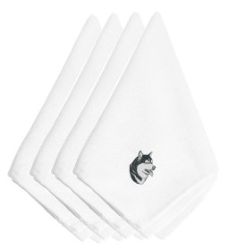 Alaskan Malamute Embroidered Napkins Set of 4