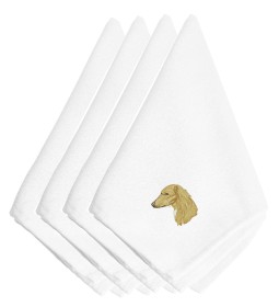 Saluki Embroidered Napkins Set of 4