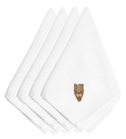 Yorkie Embroidered Napkins Set of 4