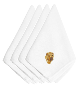 Shar Pei Embroidered Napkins Set of 4