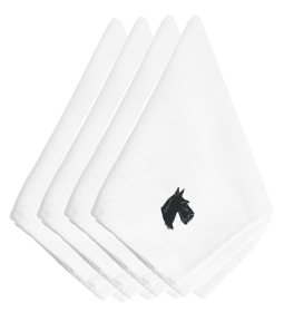 Scottish Terrier/Scottie Embroidered Napkins Set of 4