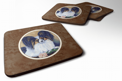 Papillon A Rose for you Art Foam Coaster