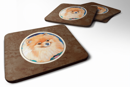 Pomeranian 1 Art Foam Coaster