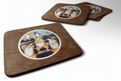 Corgi - Pembroke - Go Team Art Foam Coaster