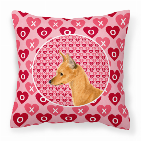 Min Pin #2 Hearts Love and Valentine's Day Fabric Decorative Pillow