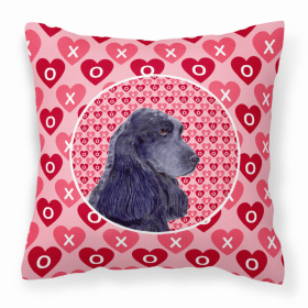 Cocker Spaniel #4 Hearts Love and Valentine's Day Fabric Decorative Pillow