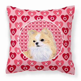 Chihuahua #2 Hearts Love and Valentine's Day Fabric Decorative Pillow