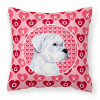 Boxer #3 Hearts Love and Valentine's Day Fabric Decorative Pillow