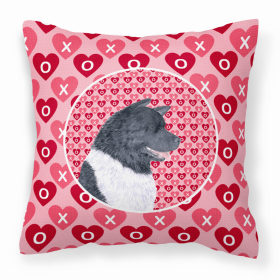 Akita Hearts Love and Valentine's Day Fabric Decorative Pillow
