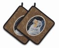 Australian Shepherd 3 Starry Night Pair of Potholders