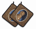 Chesapeake Bay Retriever 2 Starry Night Pair of Potholders