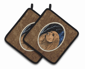 Sussex Spaniel Starry Night Pair of Potholders