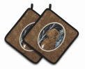 Chesapeake Bay Retriever 3 Starry Night Pair of Potholders