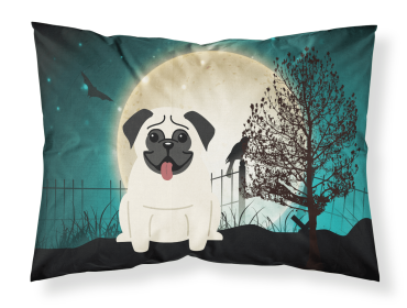 Pug - Cream - Halloween Scary Standard Pillowcase