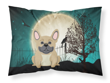 French Bulldog - Cream - Halloween Scary Standard Pillowcase