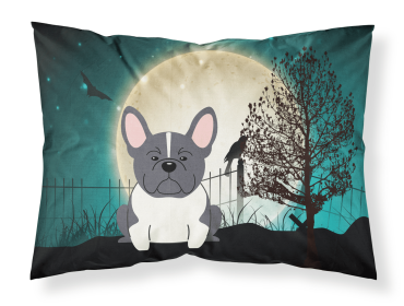 French Bulldog - Black and White - Halloween Scary Standard Pillowcase