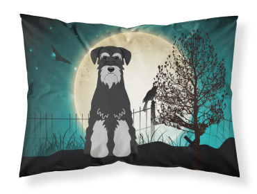 Schnauzer - Standard - Black and Grey - Halloween Scary Standard Pillowcase