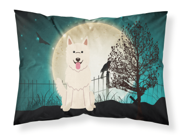 German Shepherd - White - Halloween Scary Standard Pillowcase