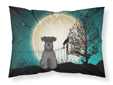 Miniature Schnauzer - Black - Halloween Scary Standard Pillowcase