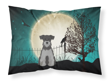 Miniature Schnauzer - Black and Silver - Halloween Scary Standard Pillowcase
