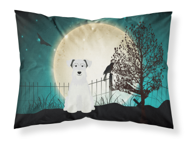 Miniature Schnauzer - White - Halloween Scary Standard Pillowcase