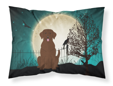 Labrador Retriever - Chocolate - Halloween Scary Standard Pillowcase