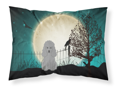 Poodle - Silver - Halloween Scary Standard Pillowcase