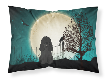 Poodle - Black - Halloween Scary Standard Pillowcase
