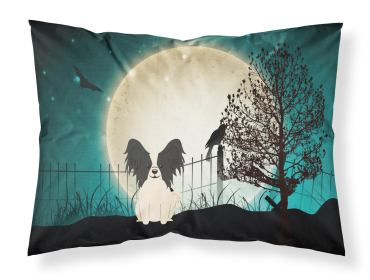 Papillon - Black and White - Halloween Scary Standard Pillowcase