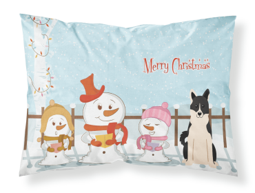 Russo-European Laika Spitz Merry Christmas Carolers Standard Pillowcase