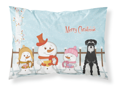 Schnauzer - Standard - Salt and Pepper - Merry Christmas Carolers Standard Pillowcase