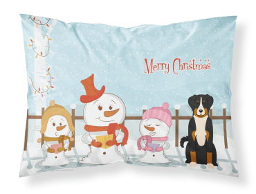 Appenzeller-Sennehund Merry Christmas Carolers Standard Pillowcase
