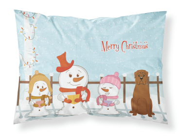 Dogue de Bourdeaux Merry Christmas Carolers Standard Pillowcase