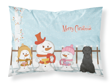 Briard - Black - Merry Christmas Carolers Standard Pillowcase